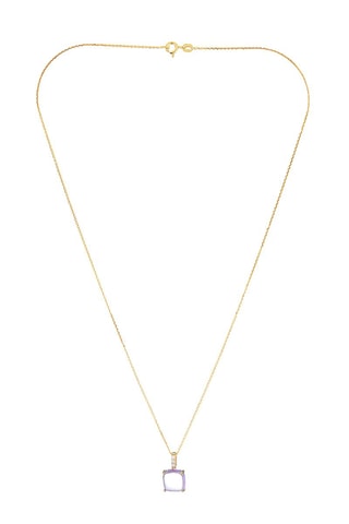 Pendentif Rose Drage Or jaune, améthyste et diamants