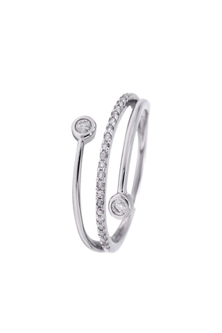 Bague - Or blanc et diamants