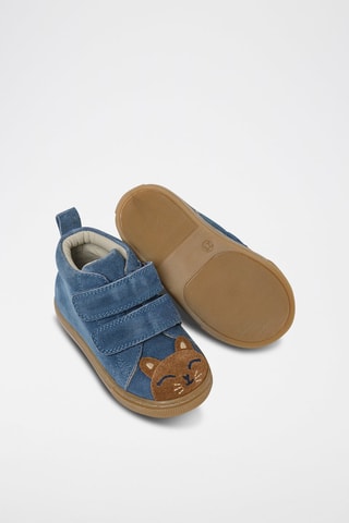 Baskets montantes en nubuck Bleu foncé