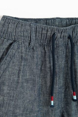 Pantalon en lin - Bleu marine