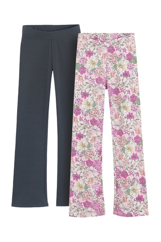 2 pantalons - Gris et rose