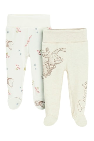 2 pantalons Dumbo Disney - Blanc et écru