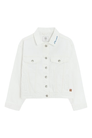 Veste en jean - Blanc et bleu roi