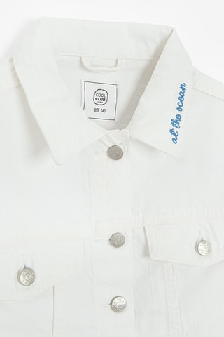 Veste en jean - Blanc et bleu roi