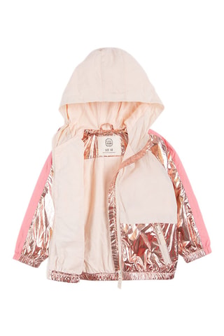 Veste bi-matière - Nude et doré