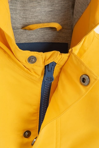 Imperméable à capuche - Bleu pétrole et jaune