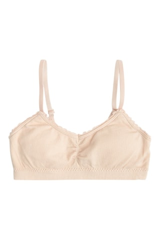 2 brassières push-up - Gris et saumon