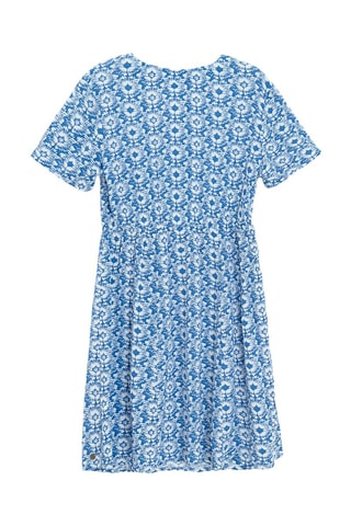 Robe - Blanc et bleu cobalt
