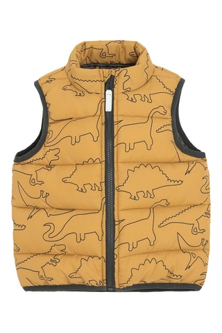 Doudoune sans manches - Marron clair et anthracite