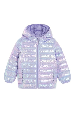 Doudoune à capuche - Mauve