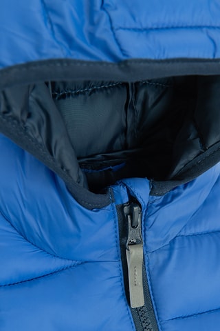 Doudoune à capuche - Bleu électrique et anthracite