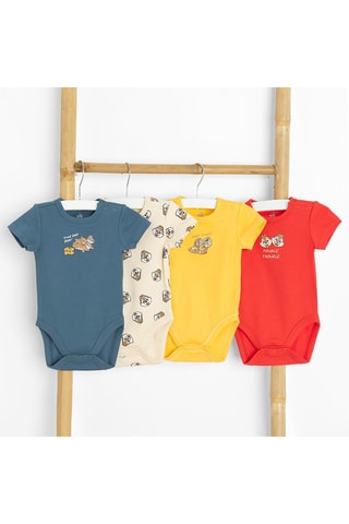 4 bodys Tic et Tac Disney - Rouge et jaune