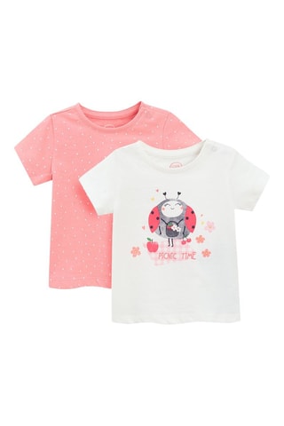 2 t-shirts - Rose et blanc