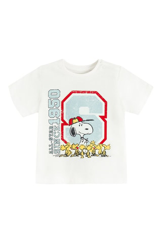 T-shirt Snoopy et Woodstock Snoopy et les Peanuts - Blanc