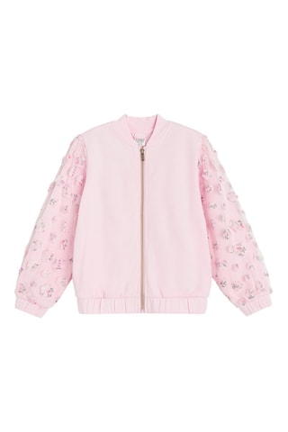 Sweat bi-matière - Rose