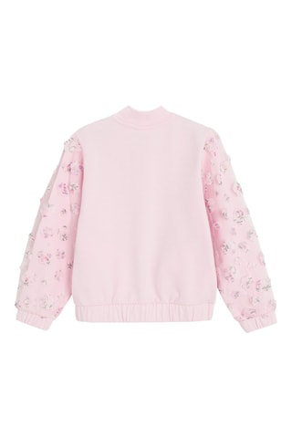 Sweat bi-matière - Rose