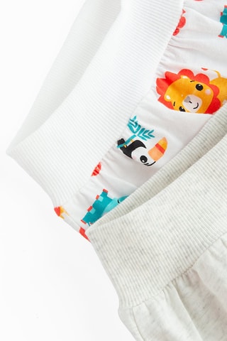 2 shorts - Blanc et orange