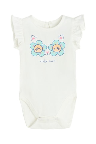 Body et short - Blanc et orange