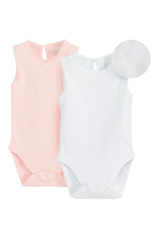 2 bodies sans manches - Blanc