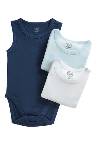 3 bodies sans manches - Bleu marine
