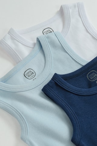 3 bodies sans manches - Bleu marine