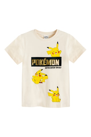 T-shirt Pikachu Pokémon - Écru