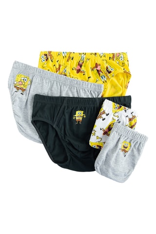 5 slips Bob l'Eponge - Jaune