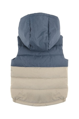 Doudoune sans manches Bleu marine et gris clair