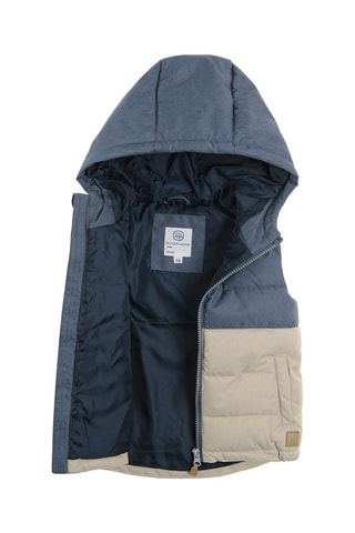 Doudoune sans manches Bleu marine et gris clair