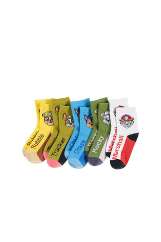 5 paires de chaussettes Pat’Patrouille Jaune et blanc