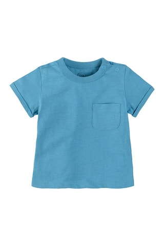 2 t-shirts blanc et bleu électrique