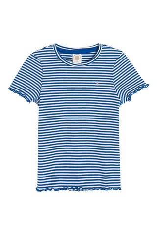 T-shirt Blanc et bleu roi