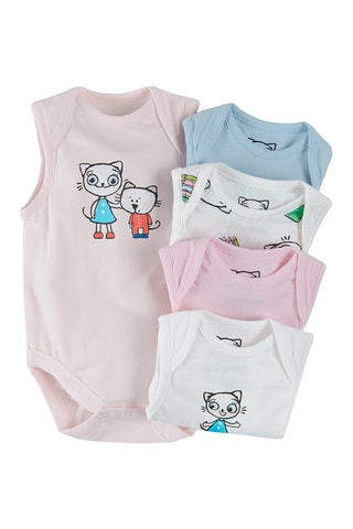 5 bodys Kicia Kocia Rose et écru
