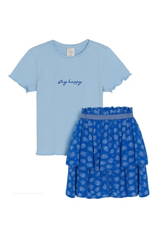 T-shirt et jupe Bleu