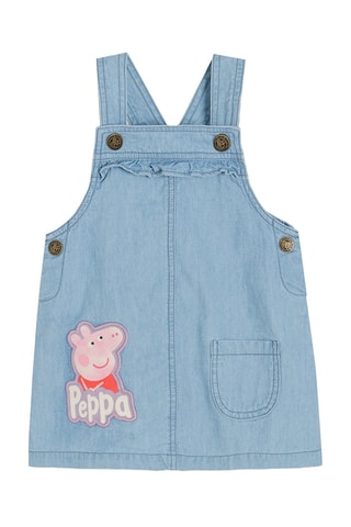 T-shirt et robe-salopette en jean Peppa Pig Blanc et bleu marine