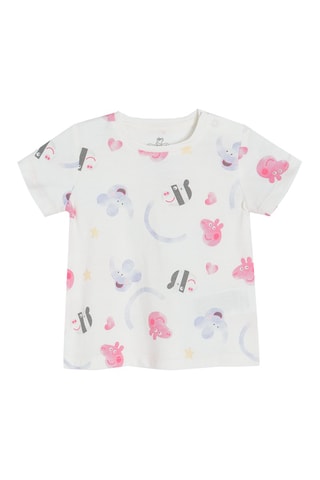 T-shirt et robe-salopette en jean Peppa Pig Blanc et bleu marine