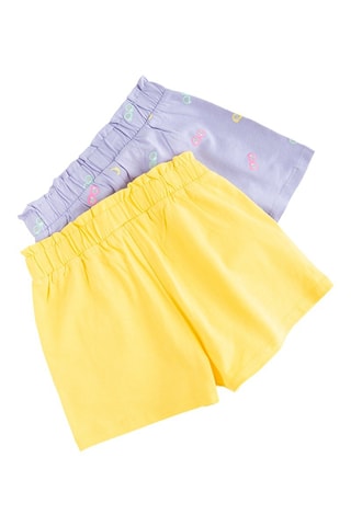 2 shorts - Jaune et mauve