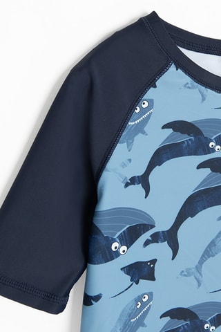 T-shirt et short de bain - Bleu marine