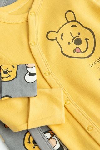 2 grenouillères Winnie l’Ourson Disney - Jaune et gris foncé