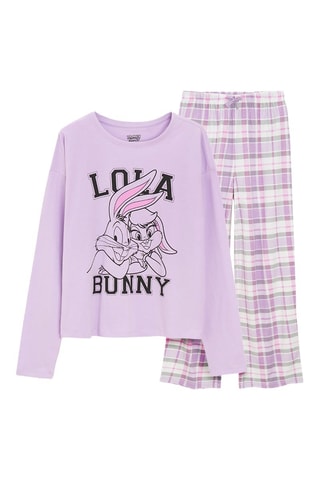 Pyjama Lola et Bugs Bunny Looney Tunes - Mauve