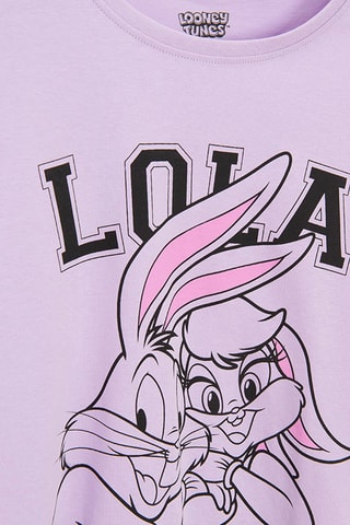Pyjama Lola et Bugs Bunny Looney Tunes - Mauve