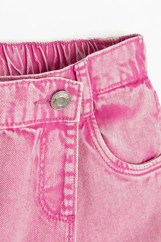 Jupe-short en jean - Rose