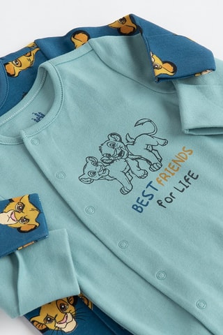 2 grenouillères Simba Le Roi Lion Disney - Bleu