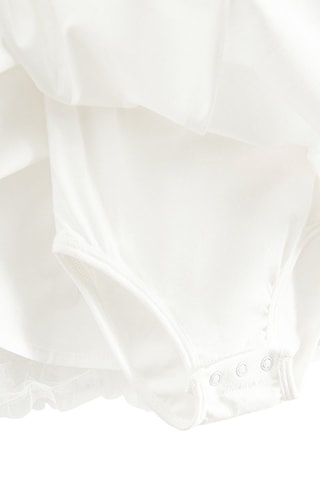Robe en tulle brodé - Blanc