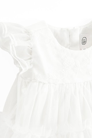 Robe en tulle brodé - Blanc