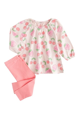 T-shirt et legging - Rose poudré