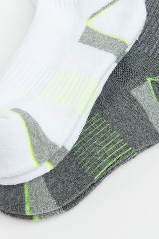 5 paires de chaussettes - Blanc et gris foncé chiné