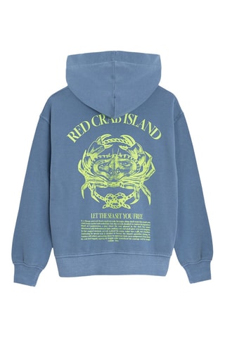 Sweat à capuche - Bleu-gris