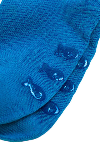 5 paires de chaussettes antidérapantes Blanc et turquoise
