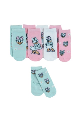 5 paires de chaussettes Daisy Disney - Vert d’eau, rose et blanc